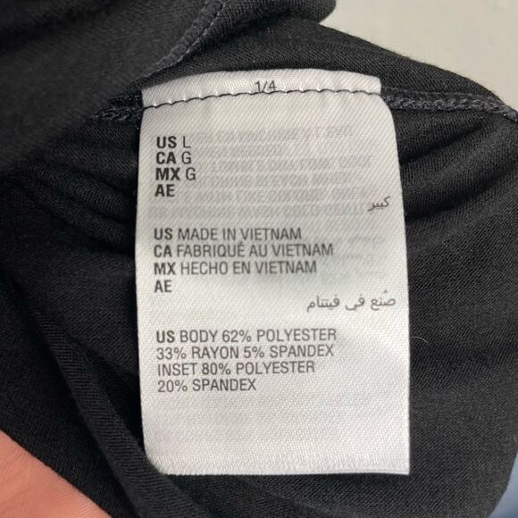 NWT Ideology Black Short Sleeve Performance T-Shirt Size L - Picture 7 of 7